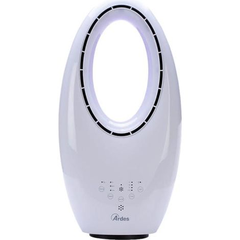 Ventilateur de table cyclonique sans pales AR5BL1B – 3 vitesses – Silencieux – Lampe LED blanche – Oscillation automatique – Mbg France (1/3)