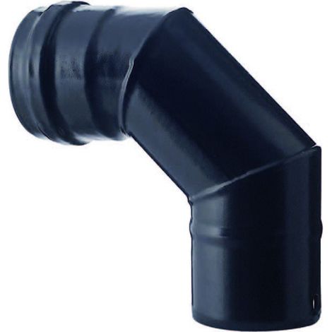 Gomito a 90° per stufe a pellet pesante - mm 1,2 - Nero opaco - Diametro: Ø cm 12