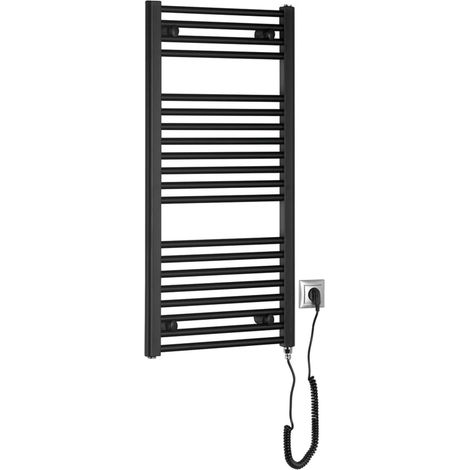 Aqualine Handtuchheizkörper - Heizelement 45x96 cm, 300 W, mattschwarz ILE94TB (1/5)