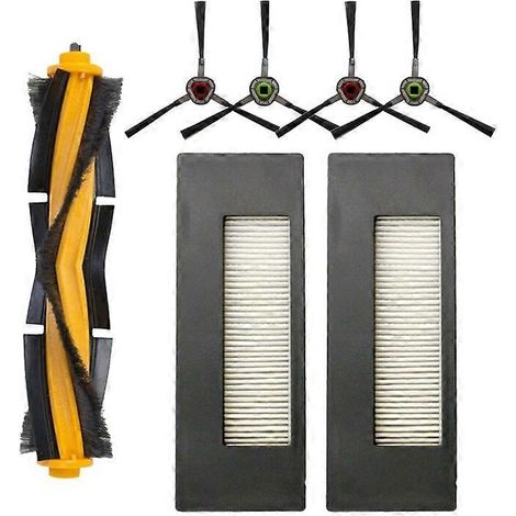 Kit de remplacement de filtre pour aspirateur Ecovacs Deebot DE55, DE53 et DE6G : brosse latérale, brosse pour filtre HEPA et chiffon de nettoyage. (1/2)