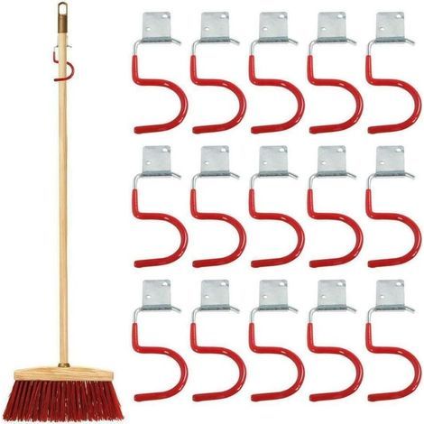Lot de 15 crochets muraux pour outils de jardin - Pour matériel d'aménagement paysager, chaises pliantes, échelles (1/5)