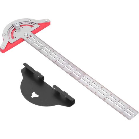 Woodworkers Edge Rule 0°70° Adjustable High Accuracy T Shape Unique Sawtooth Stainless Steel Protractor Measuring Tool(15in )
