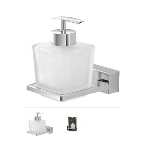 Feridras Velvet Chrome Seifenspender, Satinglas, selbstklebend/Schrauben 015107