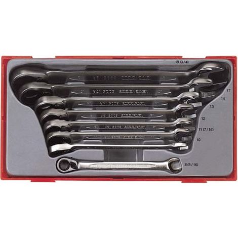 Juego de llaves combi carraca métricas  Tengtools TT6508R