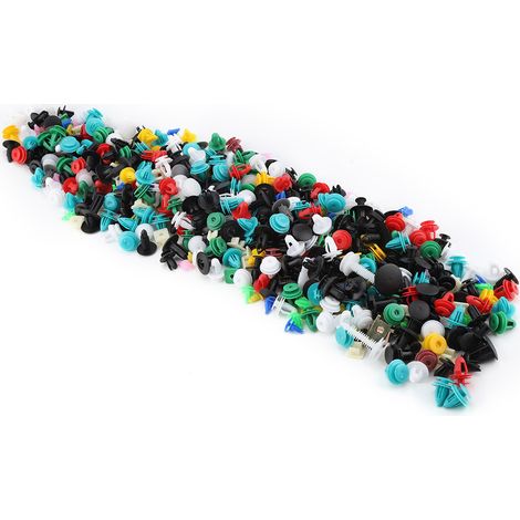 500 pièces 30 tailles assorties clips plastique fixation carrosserie attache pare-chocs rivets poussoirs kit divers (1/5)