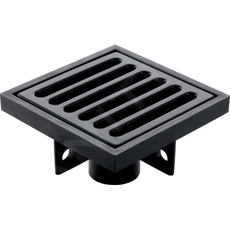Geberit – Siphon de sol PE avec grille 150x150 mm – Débit d’évacuation 1,2 l/s – Grille carrossable jusqu’à 1 tonne – Pour intérieur et extérieur (1/4)