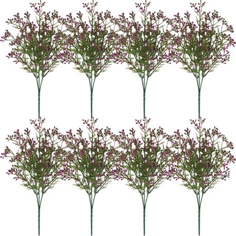 (Für das Komplettpaket kommen 0,32 Yuan hinzu) 8 künstliche Mini-Kunststoffblumen, die schneebedeckte Früchte und Gras darstellen, für die Innen- und Außendekoration, künstlicher Pflanzenstrauß (Lotus (1/3)