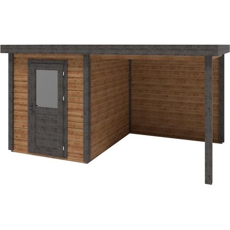 Casetta da giardino in legno Vala 4.56x2.59 m - 11.81 m2 - 28 mm - impregnata - 000137 (1/3)