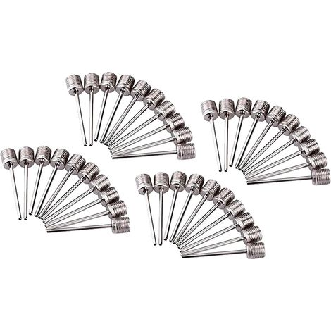 Aiguille de pompe à balle, en acier inoxydable durable, compatible avec divers ballons de sport, 40pcs (1/2)