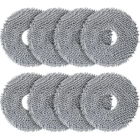 Set of 8 mop pads for Roborock Q Revo/Qrevo MaxV/Qrevo Master/Qrevo Plus/Qrevo Slim/Qrevo Pro/Qrevo S/Qrevo Curv/Qrevo Edge robot vacuum cleaners, replacement accessory set (1/5)
