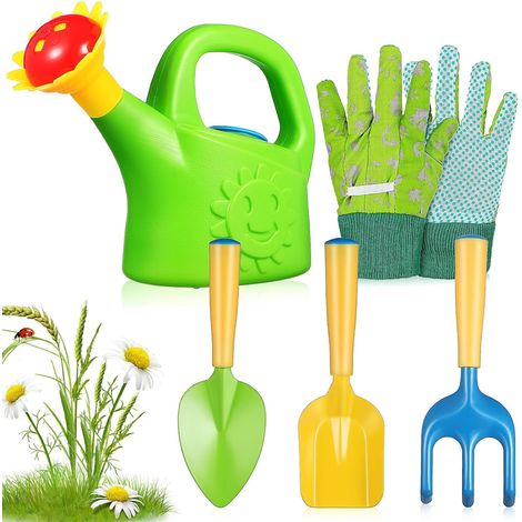 Ensemble D'outils de Jardinage à Main Comprenant Truelle et Râteau en Fer et PP, Plantation et L'entretien Jardin (1/5)