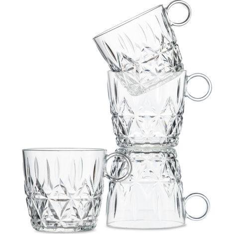 Set di tazze da picnic, 4 pezzi, acrilico trasparente, 0,2 l, diametro 8 x 8 cm, per pasti all'aperto / Sagaform (1/5)