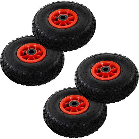 Sack Truck Wheels 4 pcs Rubber 3.00-4 (245x82) vidaXL