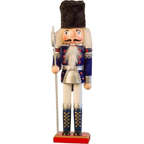 Nussknacker-Figur, exquisite weihnachtliche Nussknacker-Holzfigur für Weinschrank/Schreibtisch, blau, verkauft