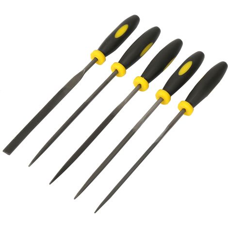 Stahlraspel-Holzfeilen-Set, praktisches Mini-Sortiment an flachen Feilen (3 x 140 mm) (1/5)
