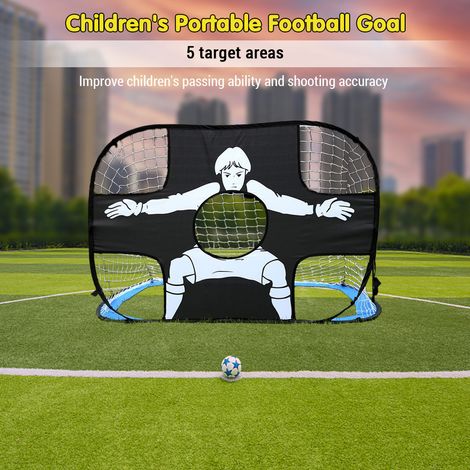 But de football pour enfants, Portable, pliable, conception à double usage, entraînement dans le jardin et en plein air, pratique de tir (1/5)