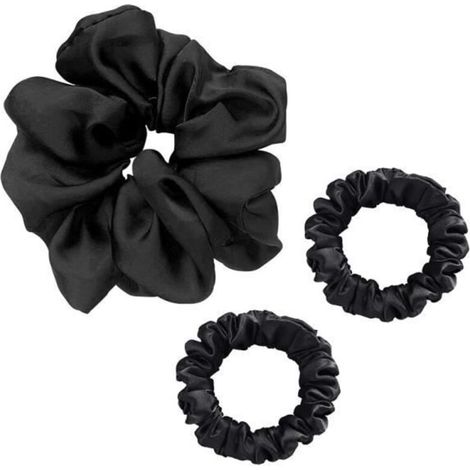 Chouchous Cheveux - Noname - 3 Pièces - Soie - AntidéRapant - 11cm et 6cm (1/4)