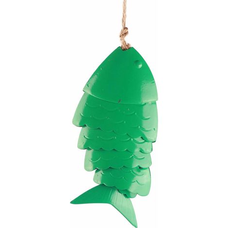 Carillon à Vent Poissons Koi Métal - Décoration Extérieure Colorée pour Jardin (1/5)