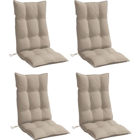 Hochlehner-Auflagen 4 Stk. Taupe Oxford-Gewebe vidaXL
