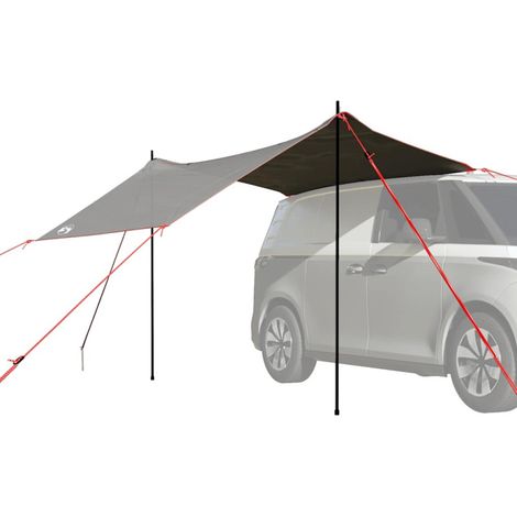 Tenda da Campeggio per Auto Grigio e Arancione Impermeabile vidaXL (1/5)