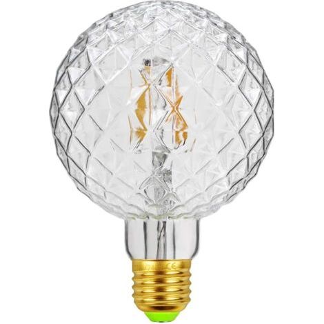Lampadine a filamento LED vintage, stile retrò, 4W, 220/240V, E27, lampadina decorativa, cristallo G95 (1/4)