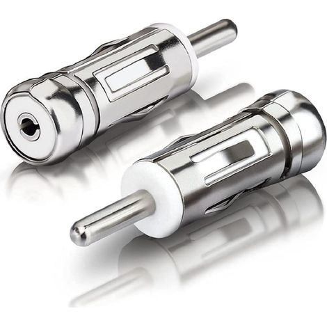 TRADE SHOP - 2pz Adattatore Antenna Autoradio Auto Universal Connettore Presa Iso A Spina Din - (1/5)