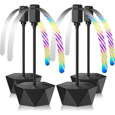 Ventilateur à pince portable avec rotation à 360°, mini ventilateur silencieux sans pales à 3 vitesses, rechargeable par USB, idéal pour poussette, vélo, tapis de course et bureau à domicile.-AquaForg