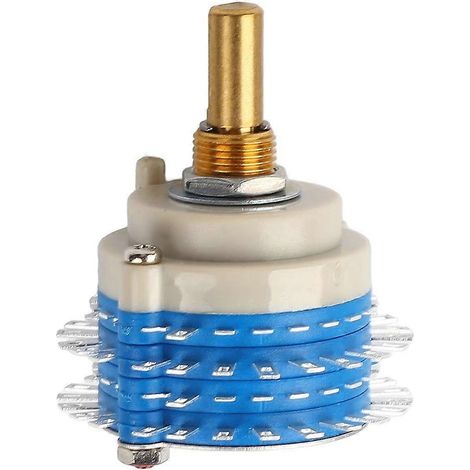 Commutateur rotatif pour électronique, diamètre de l'axe : 6 mm, 24 positions, longueur de l'axe : 20 mm, mécanisme de sécurité intégré. (1/5)
