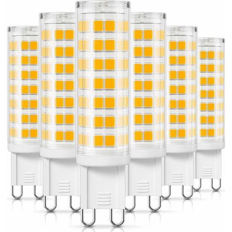 MINKUROW Confezione Da 5 Lampadine Led G9, 6w 550lm Bianco Freddo 6000k, Sostituzione Per Lampadine Alogene 50w 60w, Angolo Del Fascio Led G9 Senza Sfarfallio, Angolo Del Fascio 360°, Ac 220-240v Non  (1/5)