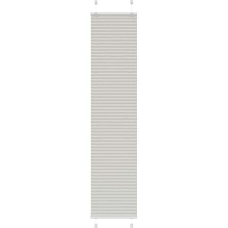 Plissee Hellgrau 40x200 cm Stoffbreite 39,4 cm Polyester