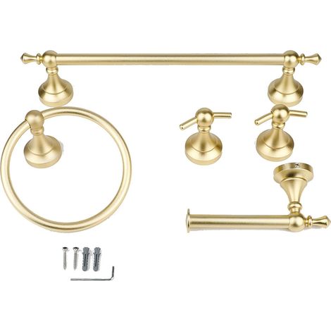 Bathroom Hardware Set, Gold Finish (1/5)