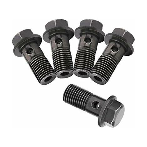 5 pcs Raccord de Frein, CREA Banjo Vis Boulon de Frein de Moto M10X1.25mm en Acier Inoxydable Kit de Joint d'Etanchéité pour Maître Etrier de Frein (1/5)