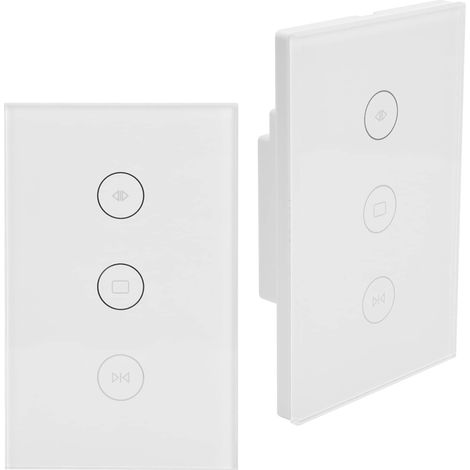 Interruttore per tende, interruttore touch sincronizzato US 100-240V con vite per ufficio, casa e camera da letto.