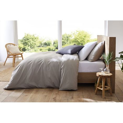 Housse de Couette, 240cm x 260cm Taille, Anthracite