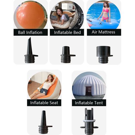 Pompe à Air électrique Portable 20PSI, gonflage et dégonflage haute pression avec 7 buses pour bateau gonflable, planche de surf, pagaie debout (1/5)