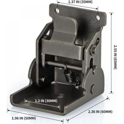 4-teiliges Set (Gun Black) Robuster Klappständer, Tischbeine, 90°-Selbstverriegelungsgelenk, Wandhalterung, je 200 g