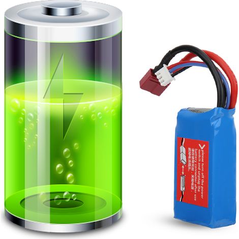 Batterie 7,4 V 1500 mAh pour véhicules télécommandés WLtoys A959-B, A969-B, A979-B et K929-B. (1/5)