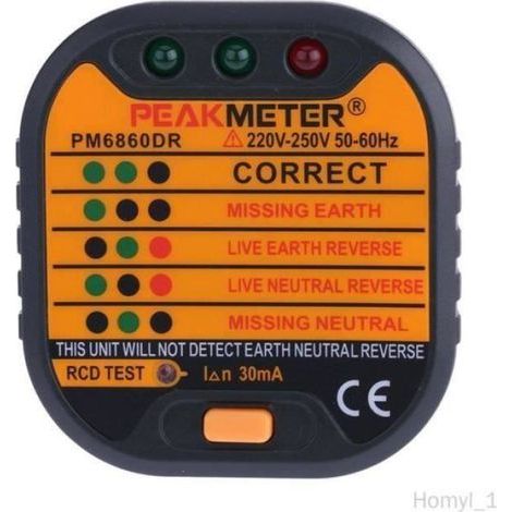 Testeur de Prise Électrique - PM6860DR - Norme Européenne - Automatique - 2 Ans de Garantie (1/4)