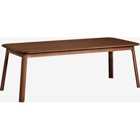 SKLUM Rechteckiger ausziehbarer Esstisch 220-320x95 cm aus Treveris-Holz              Braun Walnuss                     