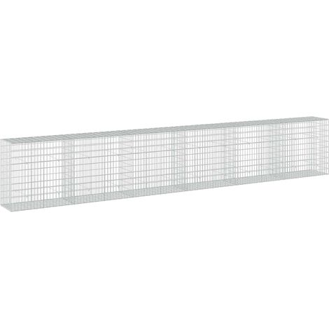 Gabione mit 3,5 mm Draht und 5x10 cm Maschen 600x50x100 cm vidaXL (1/5)