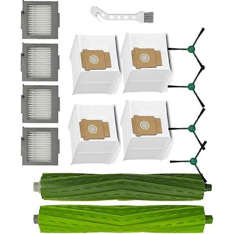 15 pièces d'accessoires pour aspirateur robot iRobot Roomba Max 705 Vac/Plus 504 Vac : brosse principale, filtre et sacs à poussière. (1/5)