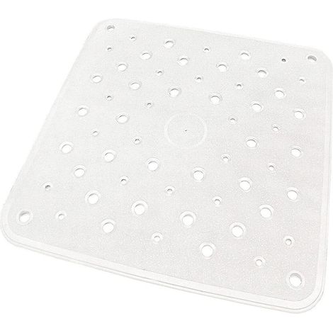 Tapis de Douche Baignoire Salle de bain Ventouses Rugueux Antidérapant Parfumé Blanc - 53x53 cm