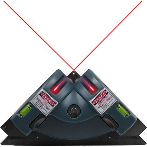 Niveau laser pour carrelage, angle droit sans pile, couleur bleue – Précision optimale pour pose de céramique (1/5)