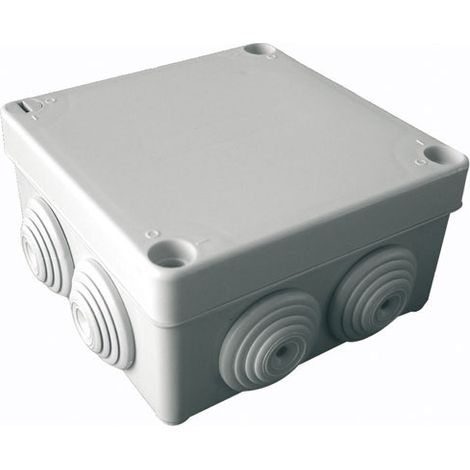 Boîte étanche carrée 100x100x50 à visser 1/4 de tour IP 55