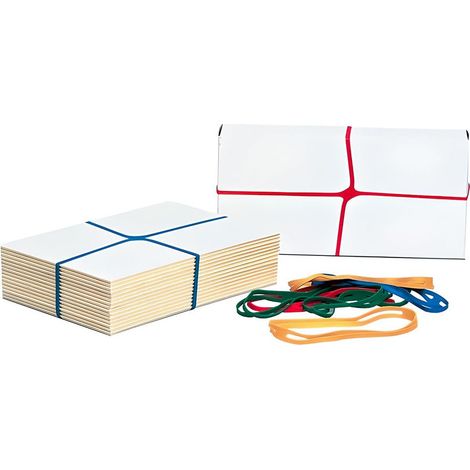 Viva Gummibänder Legapacchi X-Band aus Naturkautschuk, 2 Größen (100-150 mm), 4 sortierte Farben, 50 g