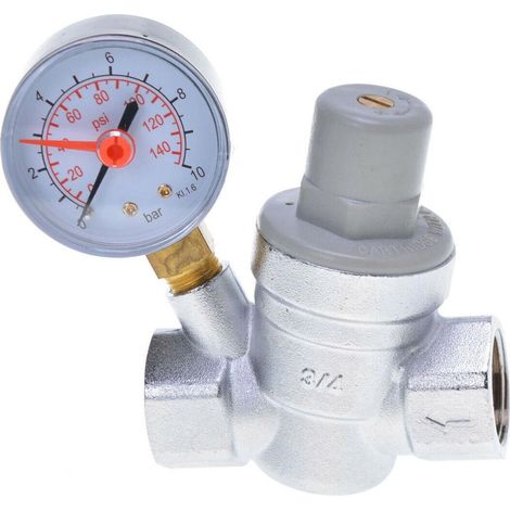 Wasserdruckminderer 1/2" GW mit Manometer (1/4)