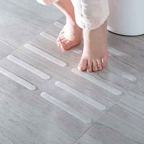 5pcs 20x2cm Antidérapant Tapis de Bain poignée Autocollants Bandes revêtement de Sol Ruban adhésif Tapis de Salle de Bain pour baignoires douches escaliers Soldéfaut (1/5)