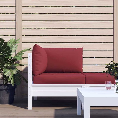 Coussins de palette lot de 3 rouge bordeaux tissu oxford (1/5)