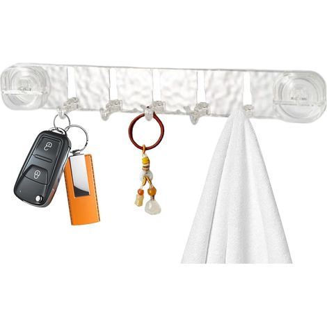 Crochets à Ventouse pour Douche Porte-Crochets de Douche à Ventouse  Porte-Serviette Rotatif Murale Support Sans Perçage pour Salon Salle de Bain Porte en Verre et Carrelage Sac Vêtements Robe (1/5)