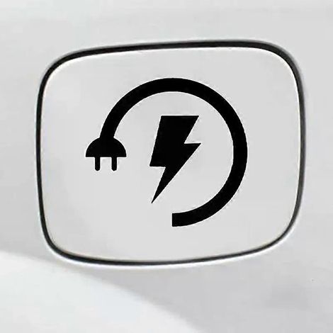 Modischer Autoaufkleber in Form eines Elektrosteckers für Stoßstange, Windschutzscheibe, Motorrad, Laptop, LKW, Pkw und andere Fahrzeuge (wasserdicht). (1/4)